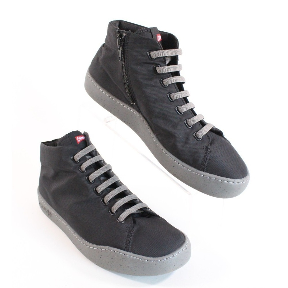 CAMPER Peu Touring Black Textile Sneaker Boots for Men Size 42 EU 9 US